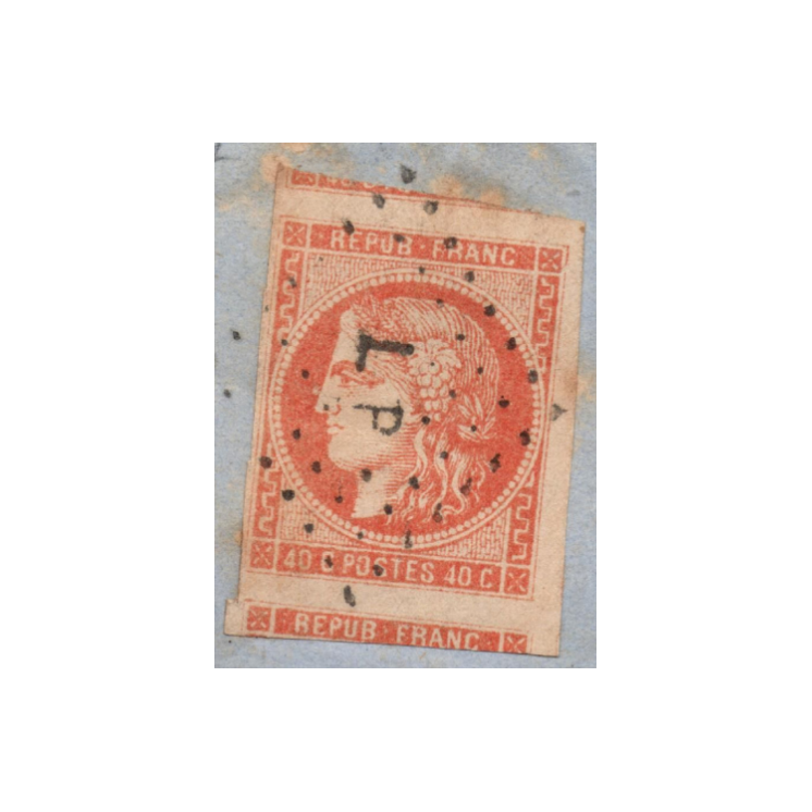 1871 - GRAND FRAGMENT de LETTRE avec EXCEPTIONNEL TYPE BORDEAUX N° 48 (VOISINS) pour MESSINE (ITALIE) - SIGNEE CALVES