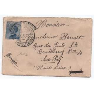 1912 - ENVELOPPE avec CACHET POSTE MILITARE / TRIPOLITANIA sur n° 79 pour LE PUY