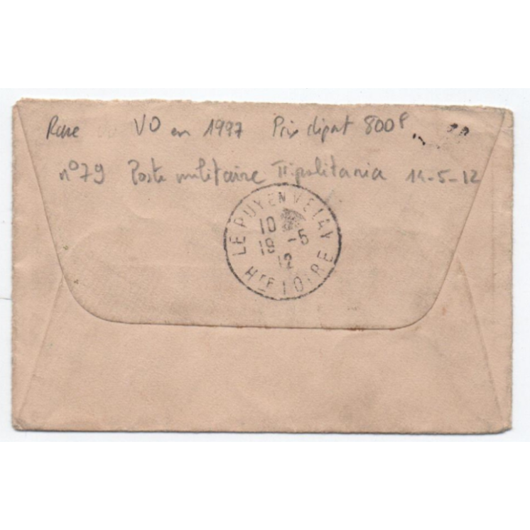 1912 - ENVELOPPE avec CACHET POSTE MILITARE / TRIPOLITANIA sur n° 79 pour LE PUY