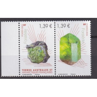 TAAF 2026 - Diptyque Forstérite - variété du timbre de droite sans la légende "Terres australes...." - neuf luxe **