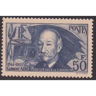 Yvert n° 398 neuf sans charnière MNH ** - Clément Ader pionnier de l'aviation