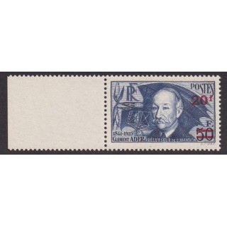 Yvert n° 493 neuf sans charnière Clément Ader pionnier de l'aviation