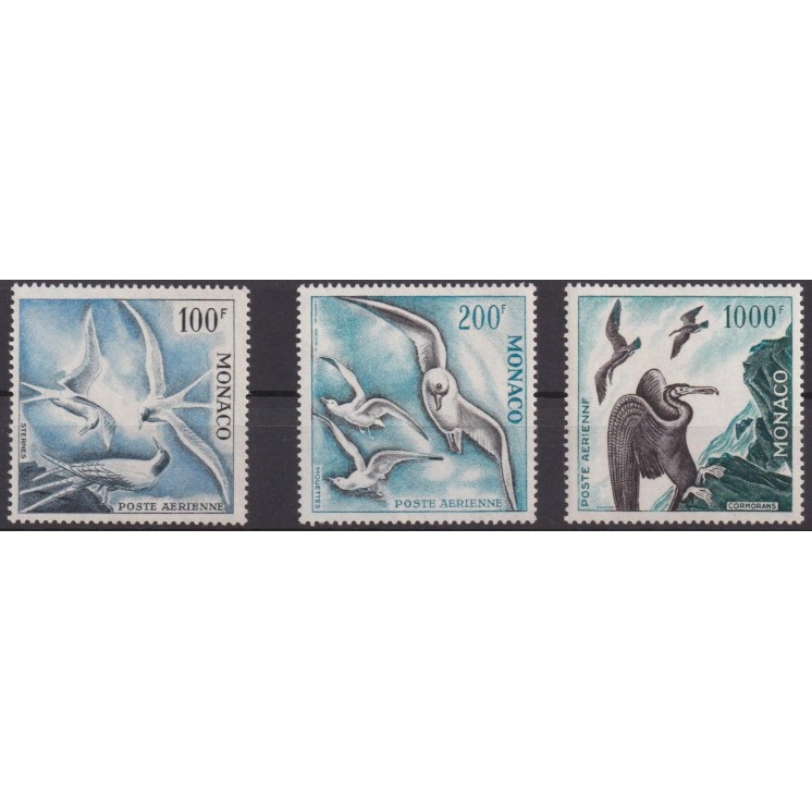 Monaco - Yvert PA 66/68 neufs MNH ** - Poste aérienne Oiseaux de mer