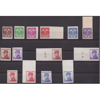 Monaco - Yvert 154/166 neufs MH * non dentelés / imperforated