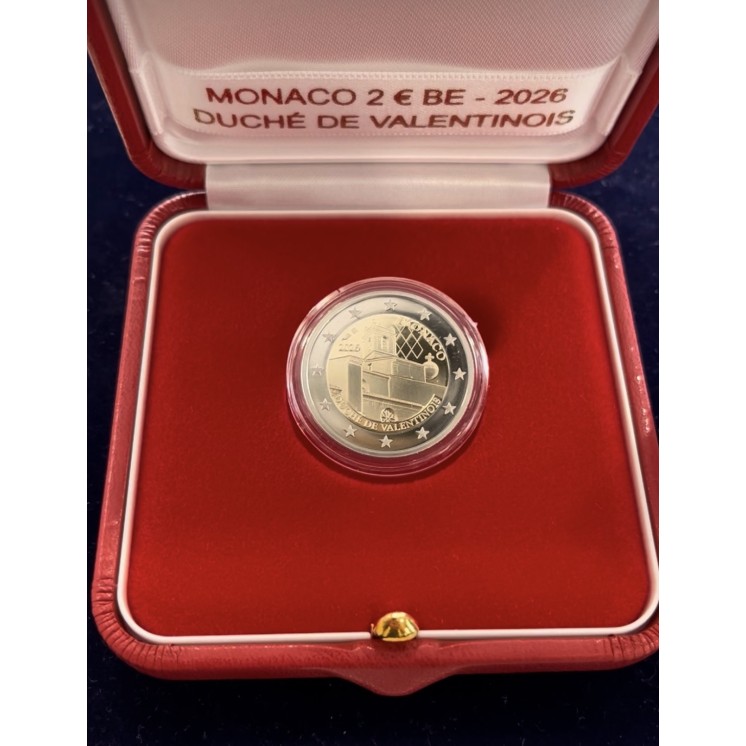 Monaco - Pièce de 2 Euros Commémorative - Belle Épreuve BE 2026 - Duché de Valentinois