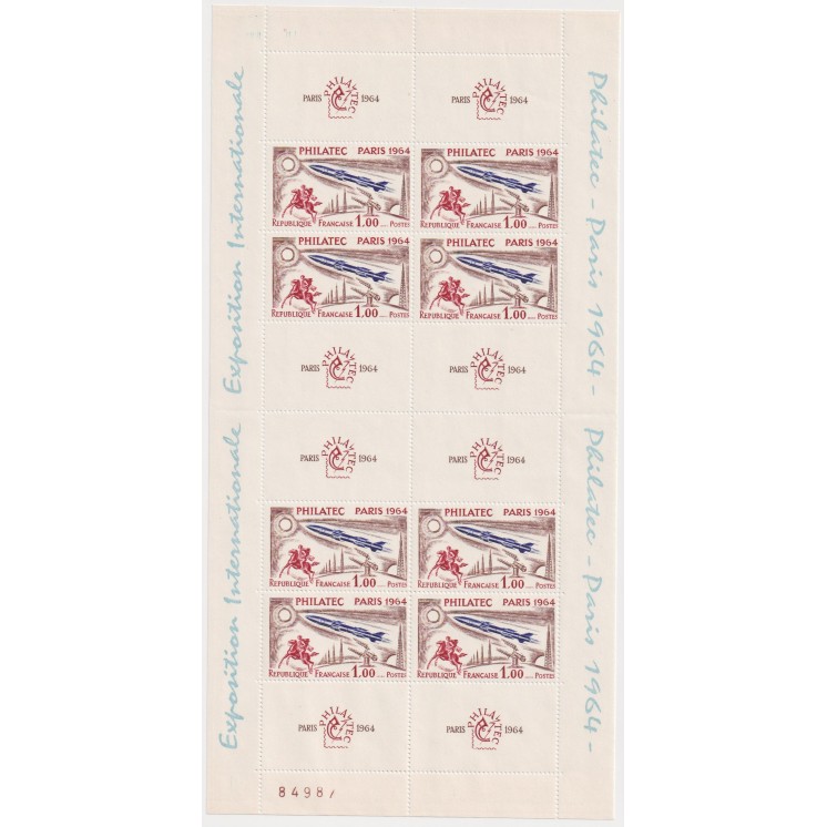 Lot de 2 blocs Philatec MNH ** sans charnières - Un bloc classique et un bloc numéroté
