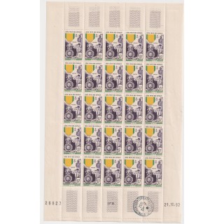 COTE FRANCAISE DES SOMALIS - Feuille complète Centenaire de la médaille militaire Yvert n°284