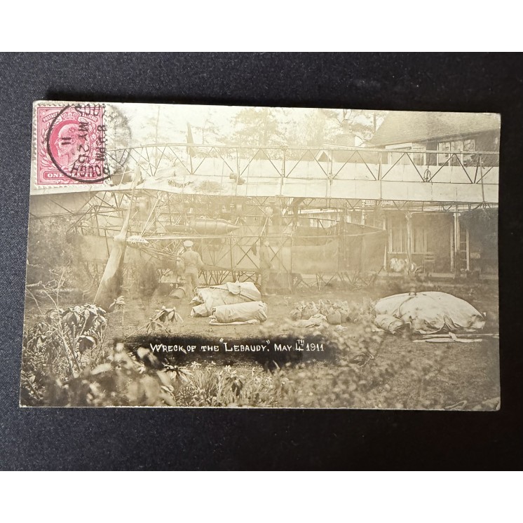 Lot de 6 cartes postales de l'accident du dirigeable Lebaudy - Aviation