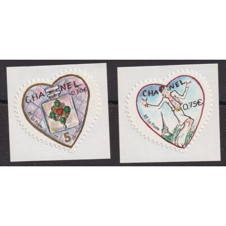 Autoadhesifs Yvert 38A & 39A - Timbres provenant de roulettes, numéros noirs au verso - Signés Calves