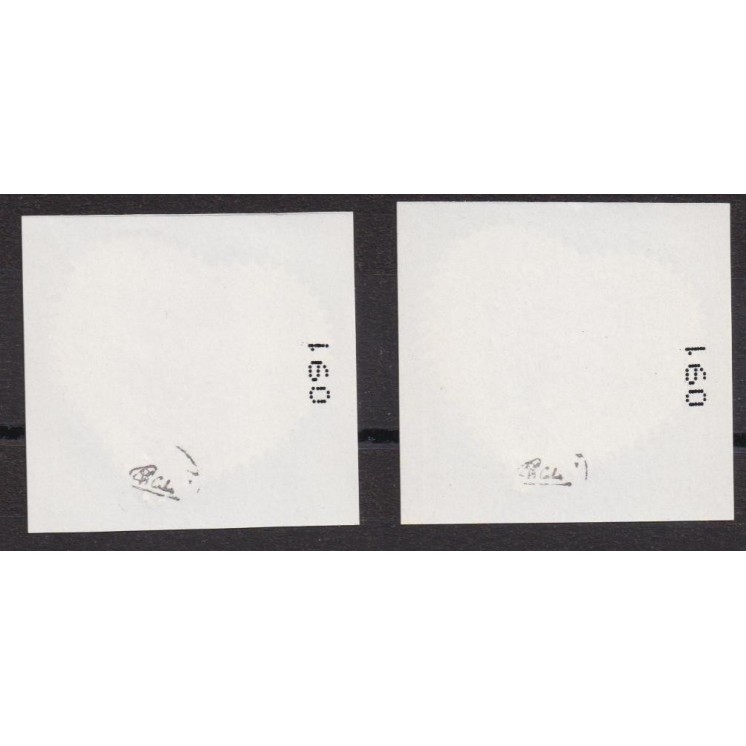 Autoadhesifs Yvert 38A & 39A - Timbres provenant de roulettes, numéros noirs au verso - Signés Calves