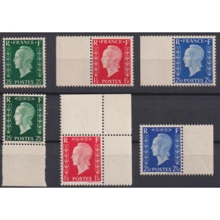 Série de Londres non émise Marianne de Dulac - Yvert N° 701A/701F MNH **