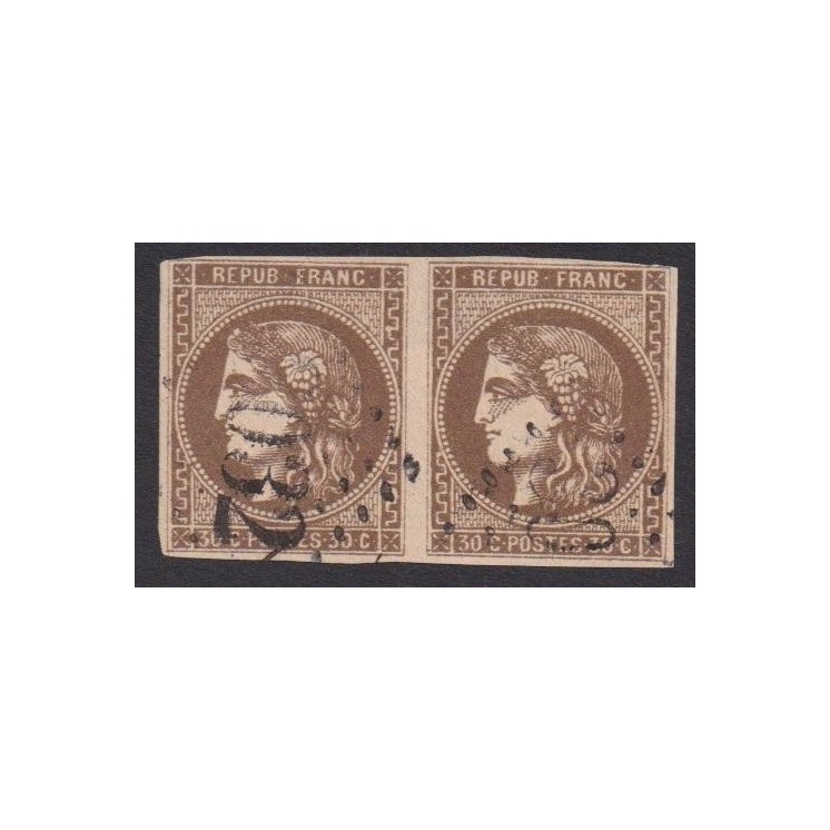 Paire Yvert n°47 Ceres Bordeaux signée Aimé Brun