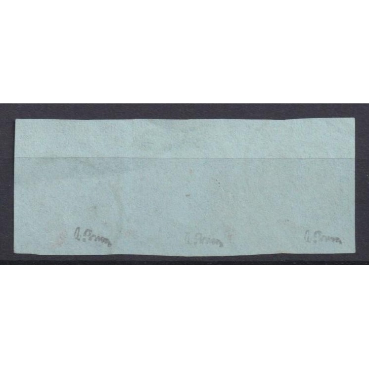 Bande x3 LUXE Yvert n°11 - Napoléon Tête Nue - Timbres signés Aimé Brun