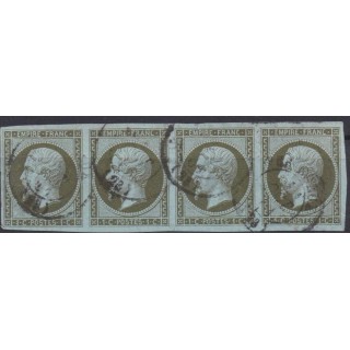Bande x4 Yvert n°11 - Napoléon Tête Nue