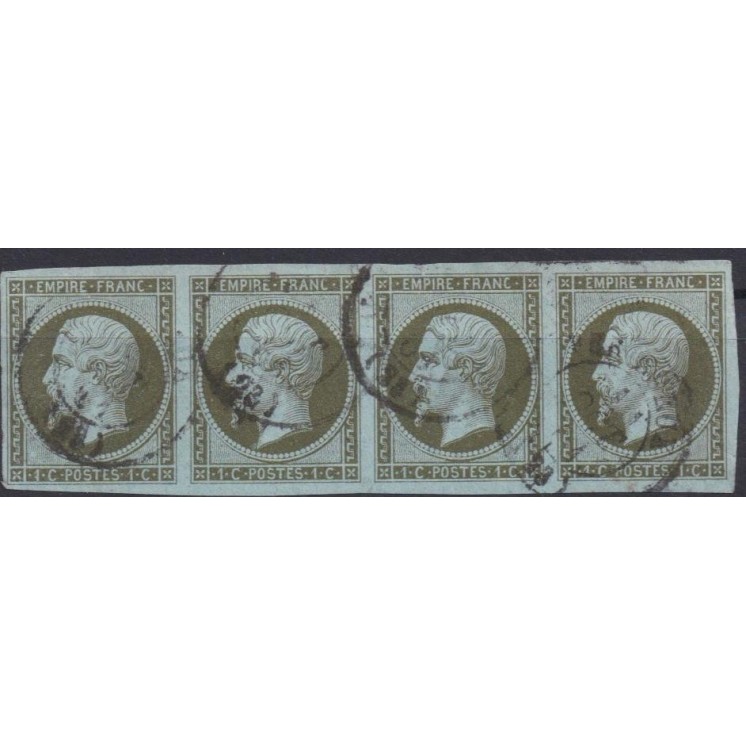 Bande x4 Yvert n°11 - Napoléon Tête Nue