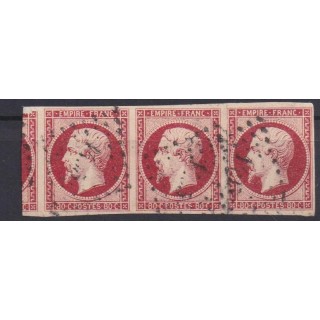 Bande x3 Yvert n°17A avec grand voisin ! - Napoléon Tête Nue