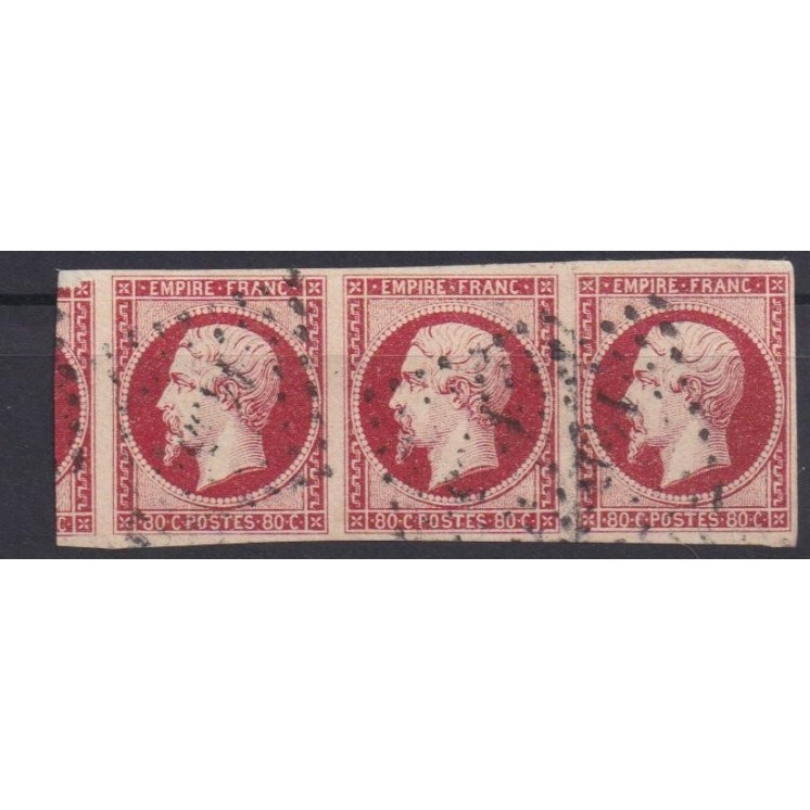 Bande x3 Yvert n°17A avec grand voisin ! - Napoléon Tête Nue