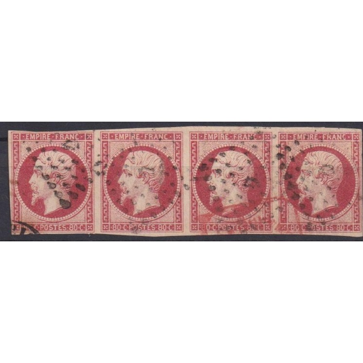Bande x4 Yvert n°17A - Napoléon Tête Nue