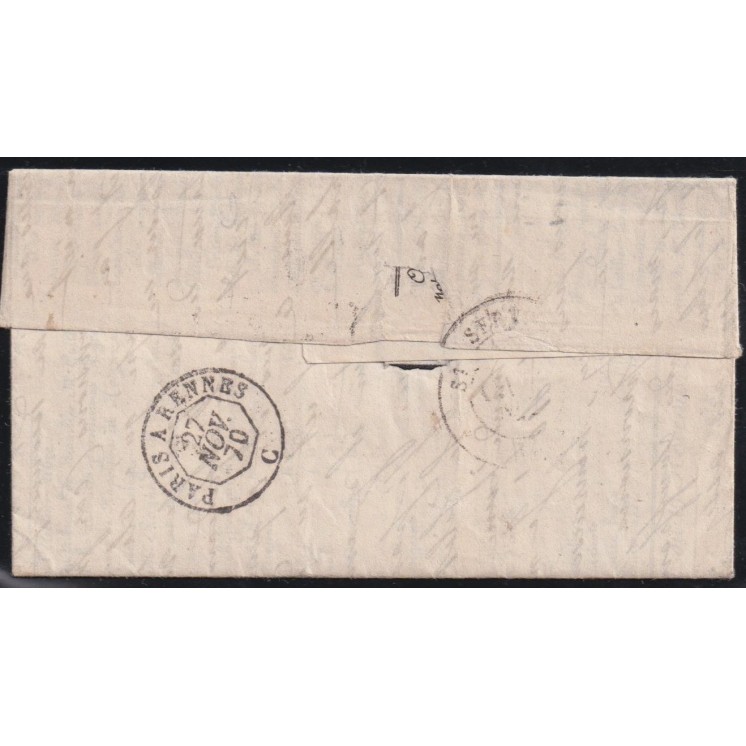 Ballon Monté "Le Général Uhrich" - Dépêche Ballon n°5 du 11 novembre - Départ le 12/11/1870 pour SAINT SERVAN (Ille et Vilaine)