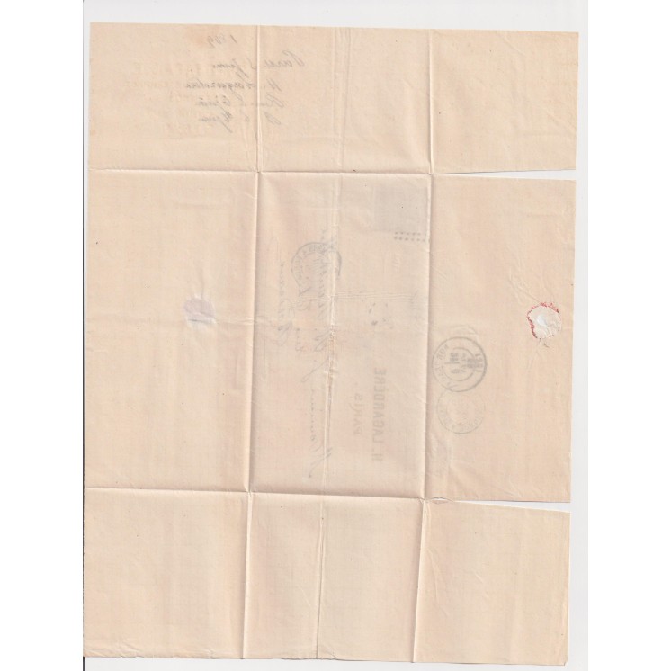 1869 - Lettre avec TàD Ambulant sur n°29 avec VARIÉTÉ "À LA CORNE"