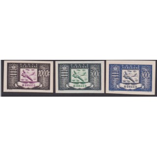Poste Aérienne de Monaco - Yvert PA n° 42/43 NON DENTELÉS - Neuf MNH sans charnières