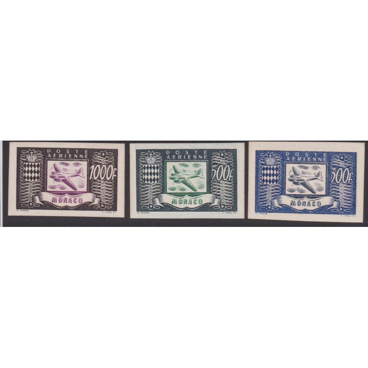 Poste Aérienne de Monaco - Yvert PA n° 42/43 NON DENTELÉS - Neuf MNH sans charnières