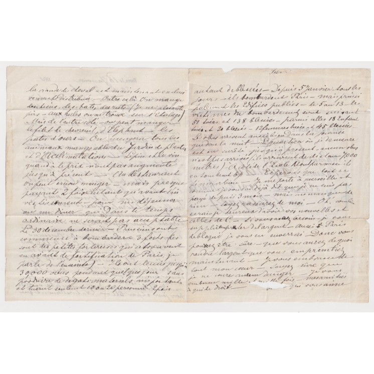 Ballon Monté "La Poste de Paris" pour Varsovie (Pologne) avec TEXTE +++ Départ 16/01/1871 sans cachet d'arrivée - Signé Calves