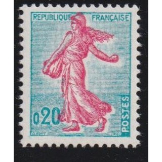 Variété - Yvert n° 1233f - SEMEUSE TRÈS DÉCALÉE