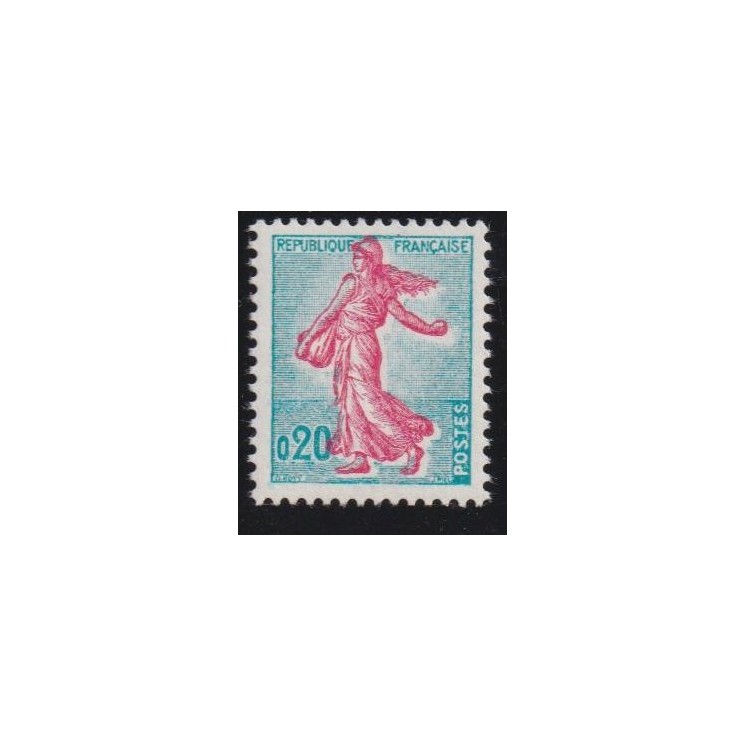 Variété - Yvert n° 1233f - SEMEUSE TRÈS DÉCALÉE