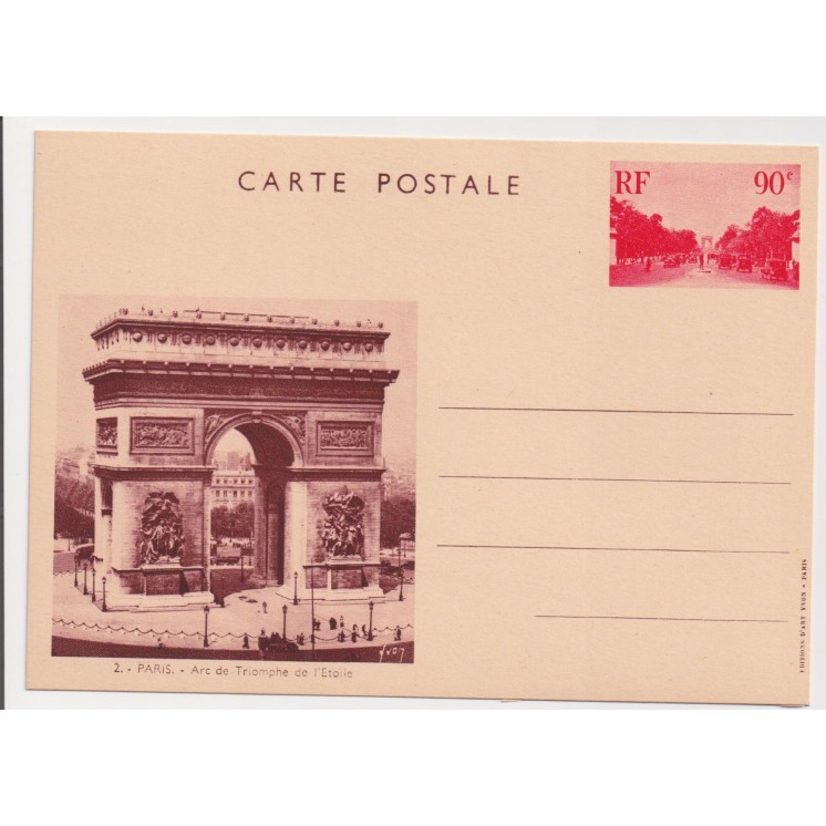 Carnet entiers postaux émis en 1939 - 5 cartes postales illustrées pour correspondance internationale