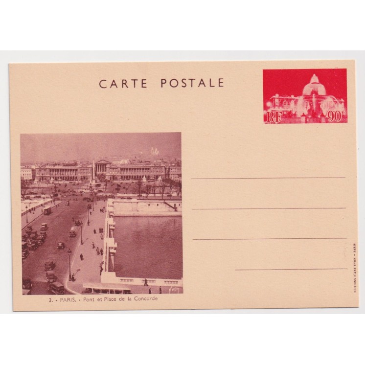 Carnet entiers postaux émis en 1939 - 5 cartes postales illustrées pour correspondance internationale
