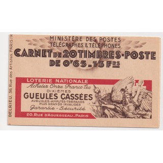 ALGERIE - CARNET C137b-1 - PUBLICITÉS Byrrh Torpedo Fraissinet Gueules cassées loterie