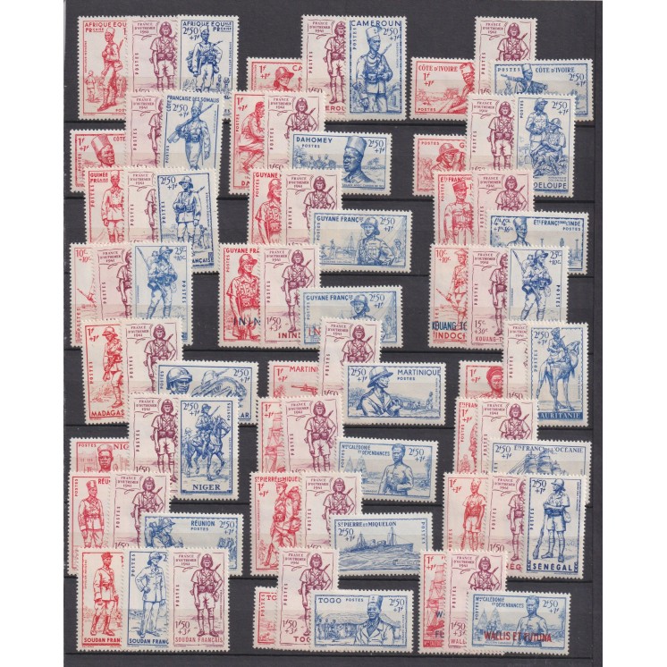 Grande Série Coloniale Défense de l'Empire - Timbres neufs avec charnières MNH *