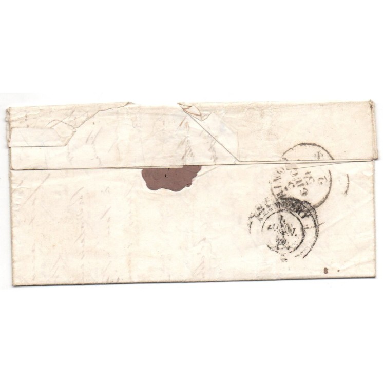 1854 - LETTRE d'ALBERTVILLE (SAVOIE) avec CACHET SARDE pour TURIN - SIGNEE CALVES
