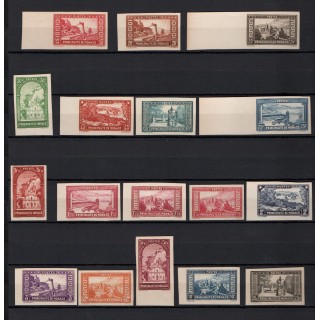 Timbres de MONACO ND NON DENTELÉS n°119/134. Toujours sans gommes. Cote:1050€